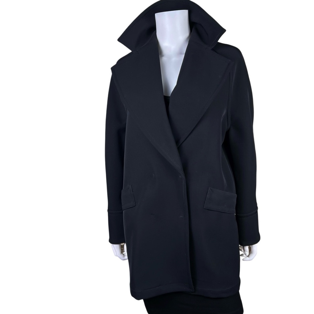H&M Oversized Nylon Double Breasted Jacket Blazer Coat - Picture 2 of 9